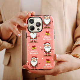ピンククリスマスサンタクララiPhoneケースメイト iPhone 13 Pro Maxケース