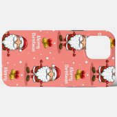 ピンククリスマスサンタクララiPhoneケースメイト Case-Mate iPhoneケース (裏面 (横))