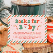 ピンククリスマスサンタベビーベビーシャワー予約リクエスト エンクロージャーカード