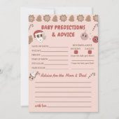 ピンククリスマスサンタベビー予測アドバイスゲーム 招待状 (正面)