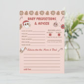 ピンククリスマスサンタベビー予測アドバイスゲーム 招待状 (スタンド正面)