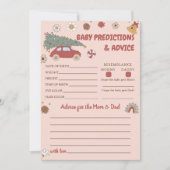 ピンククリスマスサンタベビー予測アドバイスゲーム 招待状 (正面)