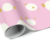 ピンククリスマスジオメトリックデザイントイレ ラッピングペーパー (ロールコーナー)