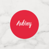 ピンククリスマスジンジャーブレッドハウス誕生日 コンフェッティ (スモール正面)