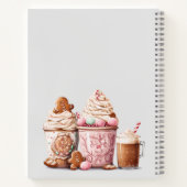 ピンククリスマスジンジャーブレッドレシピ本 ノートブック (裏面)