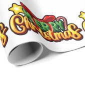 ピンククリスマスストッキングプレイドクリスマスストッキング ラッピングペーパー (ロールコーナー)