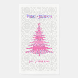 ピンククリスマスツリーカスタム名エレガントユニーク