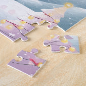 ピンククリスマスツリータウン ジグソーパズル (側面)