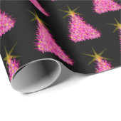 ピンククリスマスツリーラッピング紙 ラッピングペーパー (ロールコーナー)