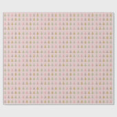 ピンククリスマスツリーラッピング紙 ラッピングペーパー (フラット)