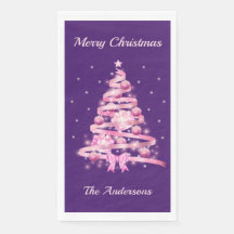 ピンククリスマスツリー名カスタム