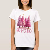 ピンククリスマスツリーHOHOHO Tシャツ (正面)