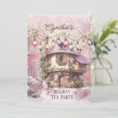 ピンククリスマスティーパーティー 招待状 (スタンド正面)