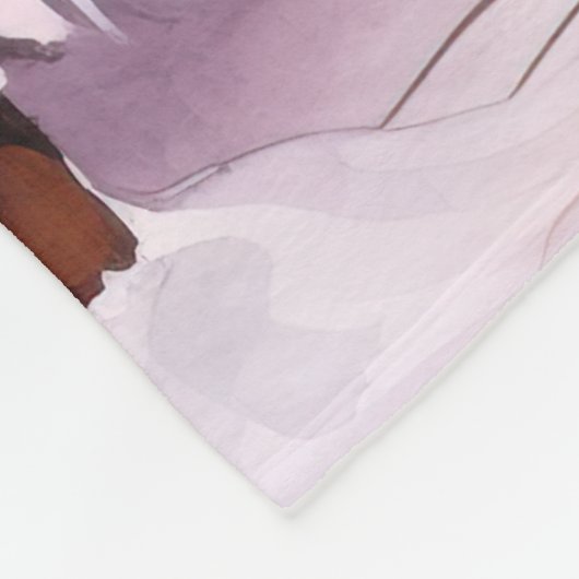 ピンククリスマストナカイパーソナライズされたキッズ名 フリースブランケット (角)