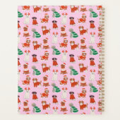 ピンククリスマスドッグ先生 パーソナライズされた プランナー手帳 (裏面)