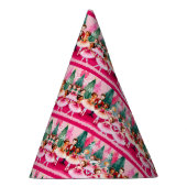 ピンククリスマスナツクラッカーバレリーナ子供の誕生日 パーティーハット (右)