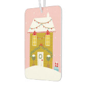 ピンククリスマスパーティー子供の誕生日ホリデー カーエアーフレッシュナー (左)