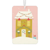 ピンククリスマスパーティー子供の誕生日ホリデー カーエアーフレッシュナー (裏面)