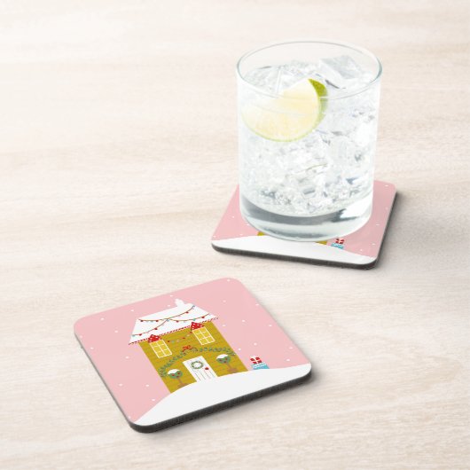 ピンククリスマスパーティー子供の誕生日ホリデー コースター (右側)