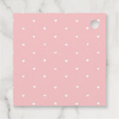 ピンククリスマスパーティー子供の誕生日ホリデー フェイバータグ (裏面)