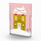 ピンククリスマスパーティー子供の誕生日ホリデー フォトブロック (右)