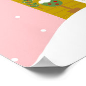 ピンククリスマスパーティー子供の誕生日ホリデー ポスター (角)