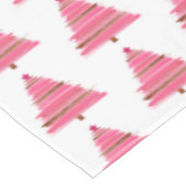 ピンククリスマスフォークアートツリーテーブルクロス テーブルクロス (アングル)