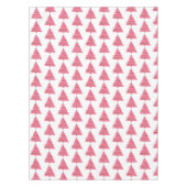 ピンククリスマスフォークアートツリーテーブルクロス テーブルクロス (正面)