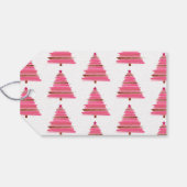ピンククリスマスフォークアートtwigツリー ギフトタグ (裏面横)