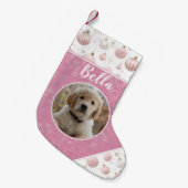 ピンククリスマスペットクリスマスストッキング スモールクリスマスストッキング (正面 (吊り時))