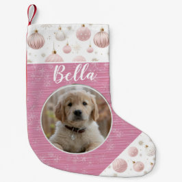 ピンククリスマスペットクリスマスストッキング スモールクリスマスストッキング