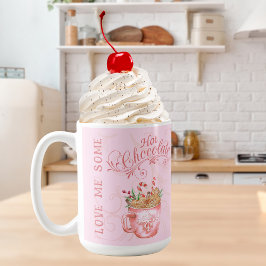 ピンククリスマスホットチョコレートマグ コーヒーマグカップ