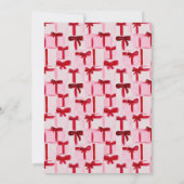 ピンククリスマスホリデーお気に入りのパーティー 招待状 (裏面)