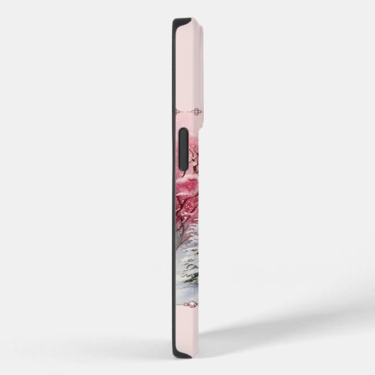 ピンククリスマスホリデーホームウィンターワンダーランド Case-Mate iPhoneケース (裏面 / 右)