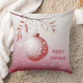 ピンククリスマスボールホリデー装飾用クッション クッション (ブランケット)