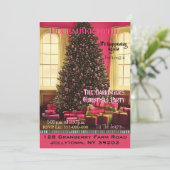 ピンククリスマスモーニングホリデーパーティー 招待状 (スタンド正面)