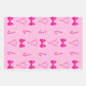 ピンククリスマスラッピング紙 ラッピングペーパーシート (正面)