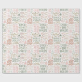 ピンククリスマスラッピング紙 ラッピングペーパー (フラット)