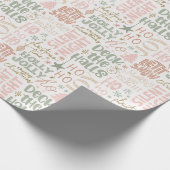 ピンククリスマスラッピング紙 ラッピングペーパー (角)