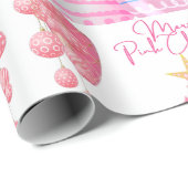 ピンククリスマスラッピング紙 ラッピングペーパー (ロールコーナー)