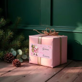 ピンククリスマスレトロヴィンテージサンタクロースから ラベル