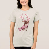 ピンククリスマスレトロヴィンテージトナディアモノグラム トライブレンドＴシャツ (正面)