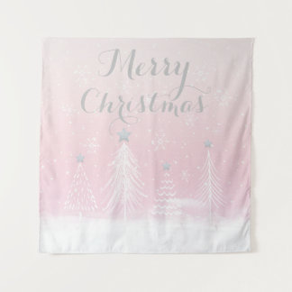 ピンククリスマスワンダーランドタペストリー タペストリー