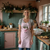 ピンククリスマスヴィンテージサンタクロースファームフレッシュツリー エプロン