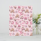 ピンククリスマスヴィンテージスクラップブック紙 (スタンド正面)