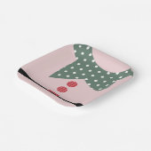 ピンククリスマス小妖精や小人スーツホリデーパーティー ペーパープレート (傾斜あり)