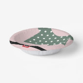 ピンククリスマス小妖精や小人スーツホリデーパーティー ペーパーボウル (傾斜あり)