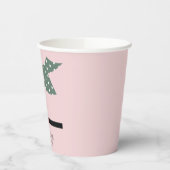 ピンククリスマス小妖精や小人スーツホリデーパーティー 紙コップ (左)
