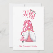 ピンククリスマス格言 すてき シーズンカード (正面)