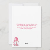 ピンククリスマス格言 すてき シーズンカード (裏面)